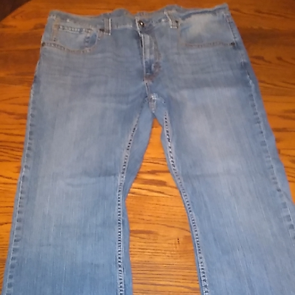Men's Light Blue Straight Jeans